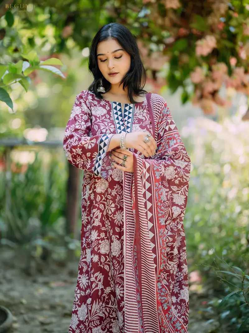 BEGUM Exclusive Stitched ❤️ Ruby💎🤎