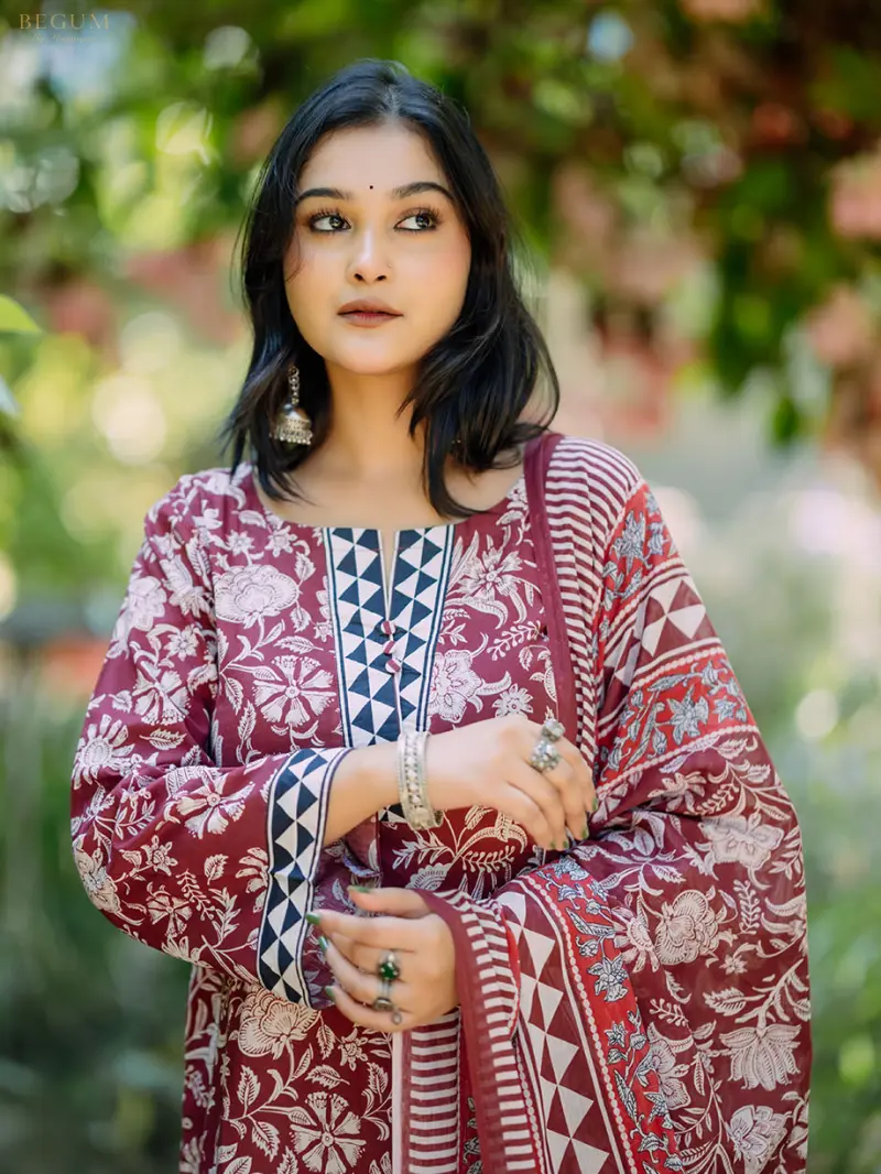 BEGUM Exclusive Stitched ❤️ Ruby💎🤎