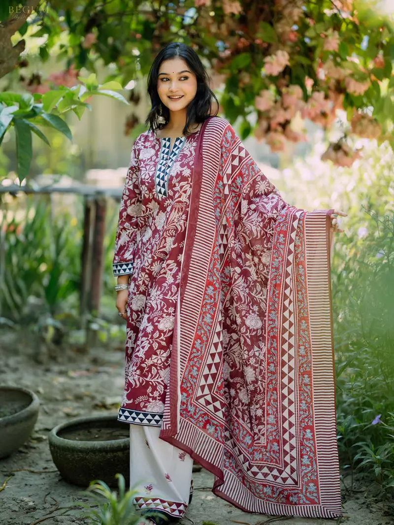 BEGUM Exclusive Stitched ❤️ Ruby💎🤎