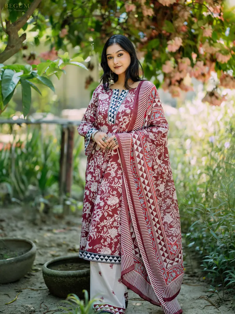 BEGUM Exclusive Stitched ❤️ Ruby💎🤎