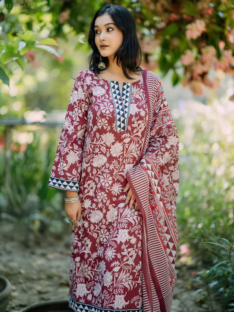 BEGUM Exclusive Stitched ❤️ Ruby💎🤎