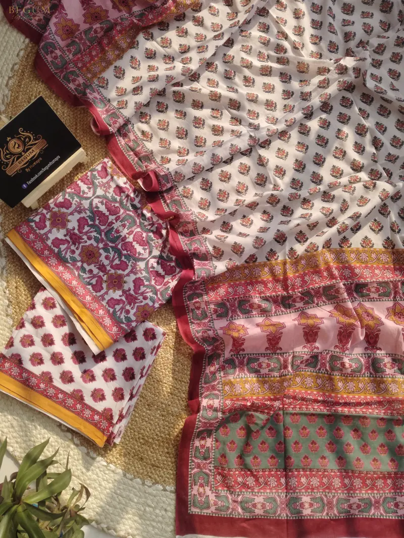 Premium Fine Cotton Three Piece (Creeme)