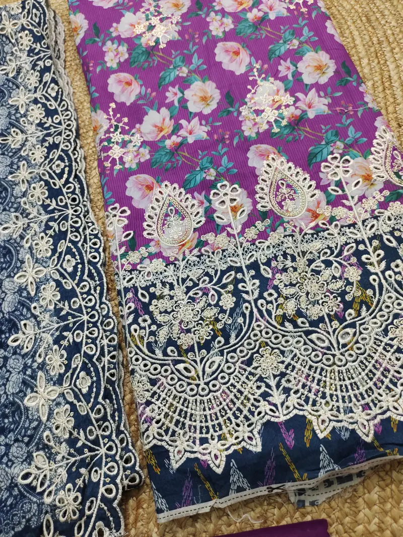 Bin Sayeed Inspired Premium Cotton 3 Piece (Magenta)